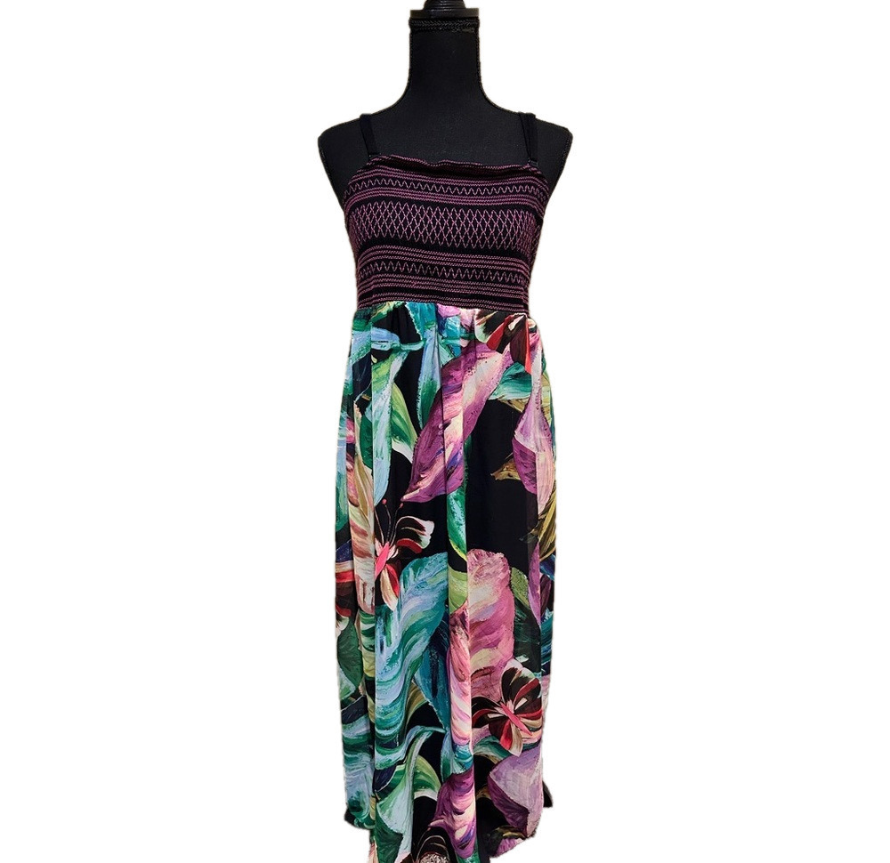 MULTI COLORED FLORAL LANE BRYANT MAXI DRESS